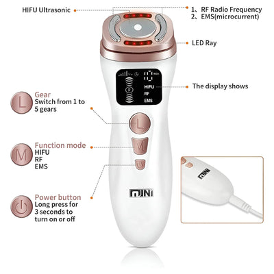 SonoDerm TriLift Elite - 3-in-1 RF+EMS+HIFU Face & Body Tightening System
